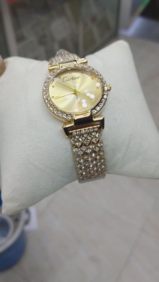 Elegant Cartier Gold Watch