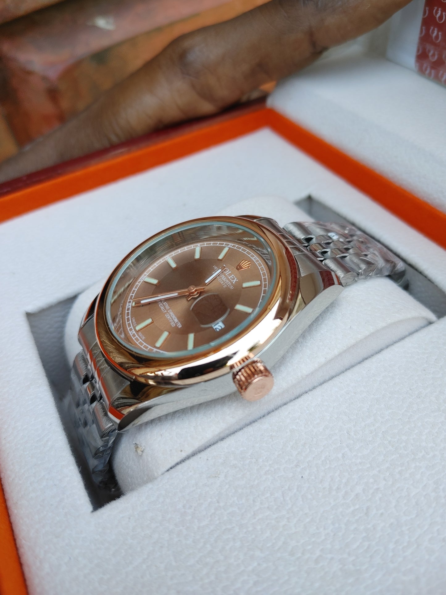 Elegant Original Rolex Vintage Silver Watch