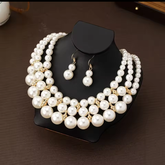Fashion jewelry pearl set