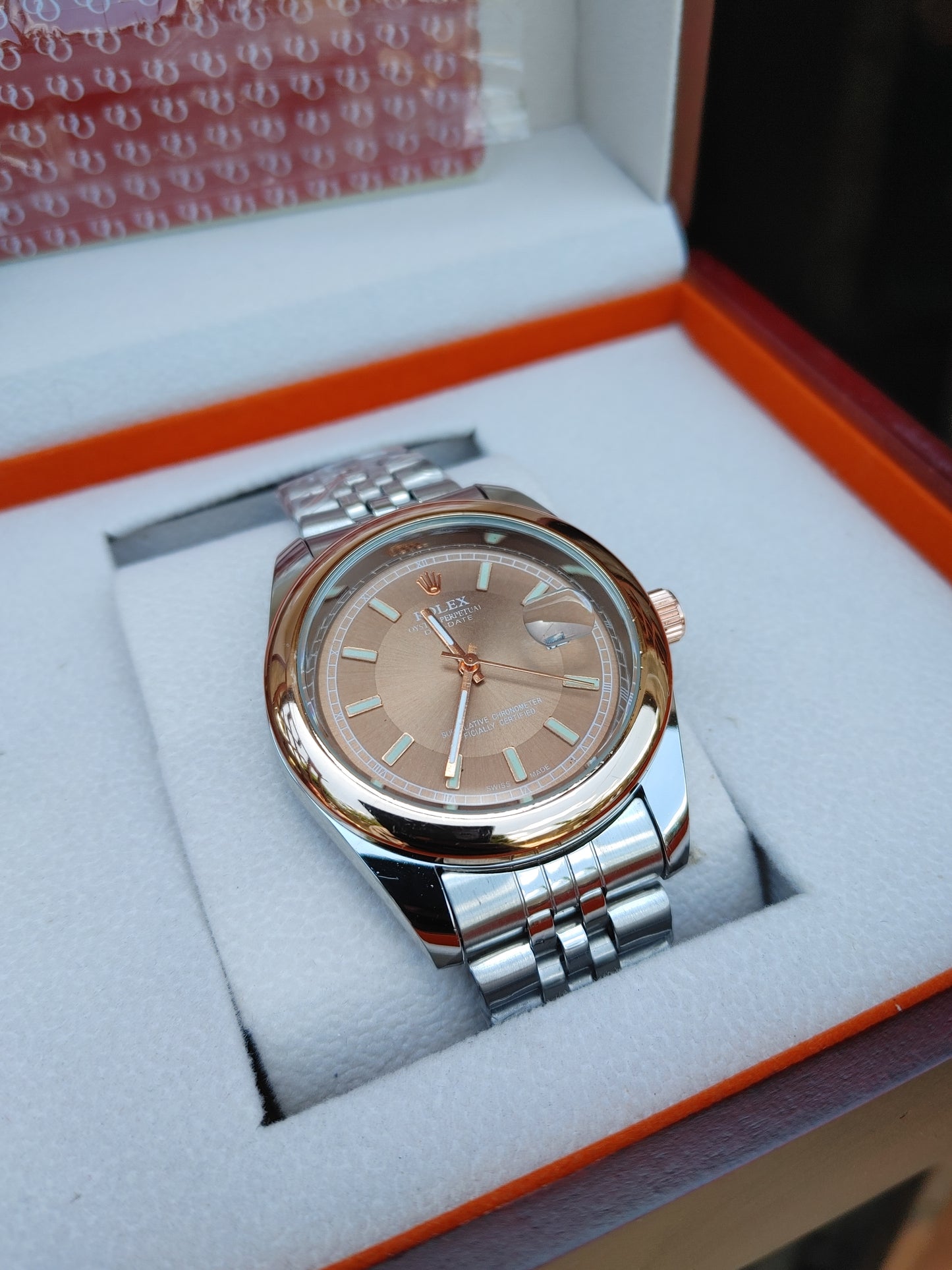 Elegant Original Rolex Vintage Silver Watch
