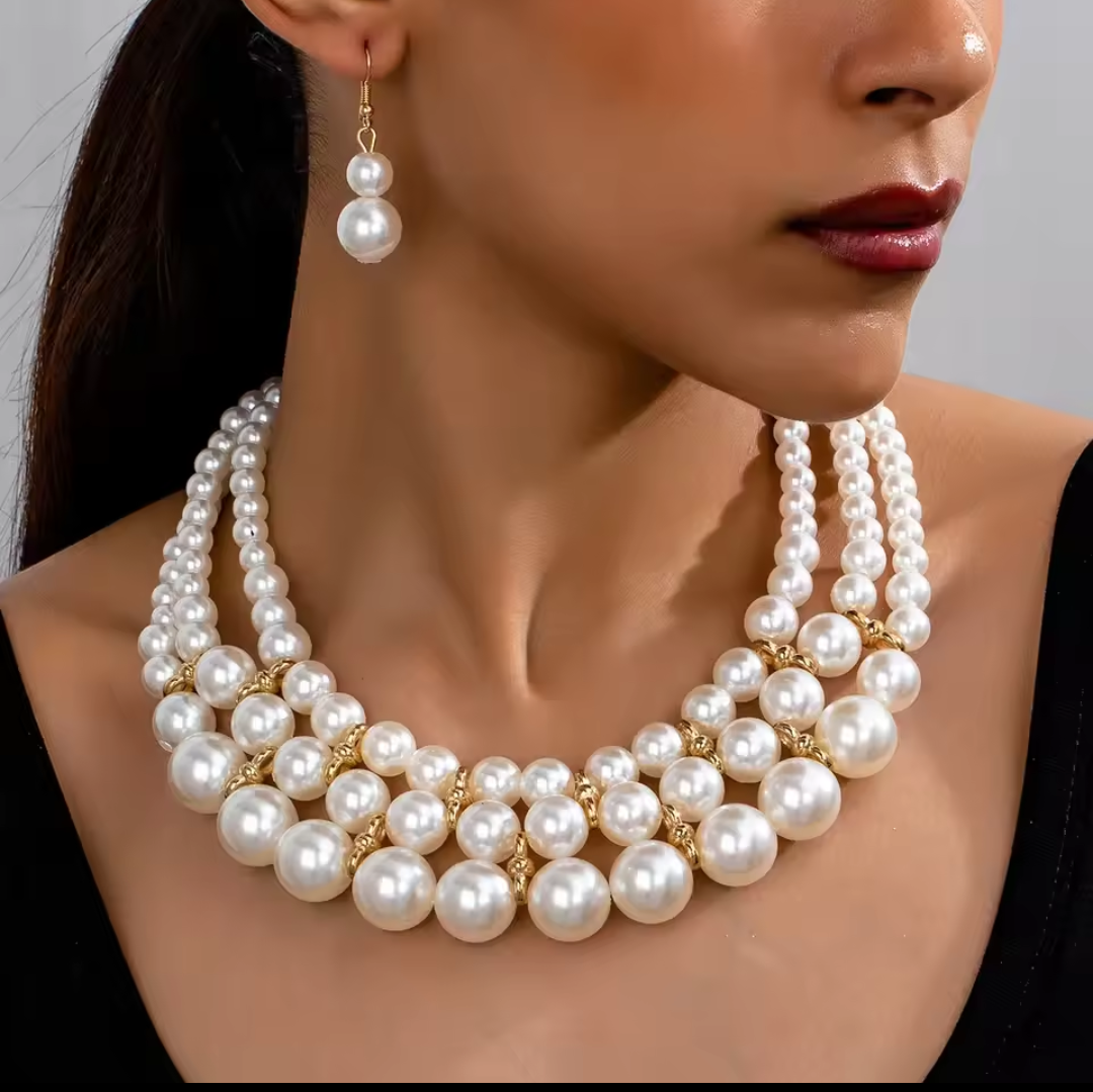 Fashion jewelry pearl set